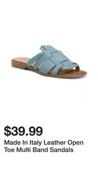 TJ Maxx Made In Italy Leather Open Toe Multi Band Sandals offer