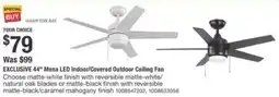 The Home Depot Mena led indoor/covered outdoor ceiling fan offer