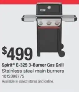 The Home Depot Spirit E-325 3-burner gas grill offer