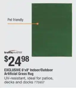 The Home Depot Indoor/outdoor artificial grass rug offer