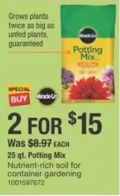 The Home Depot Potting mix offer