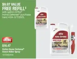 The Home Depot Ortho gallon home defense insect killer spray offer