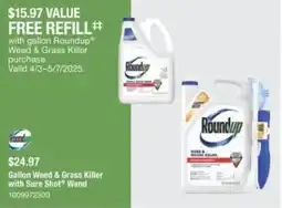 The Home Depot Gallon weed & grass killer with sure shot wand offer