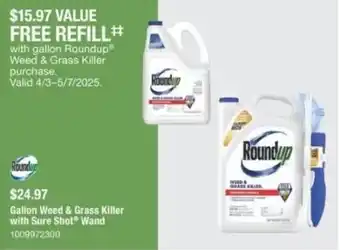 The Home Depot Gallon weed & grass killer with sure shot wand offer
