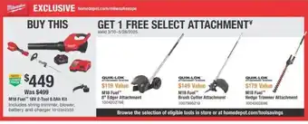 The Home Depot Milwaukee M18 Fuel 18V 2-Tool 8.0Ah Kit offer