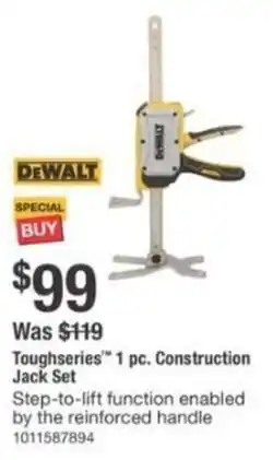 The Home Depot DeWalt toughseries construction jack set offer