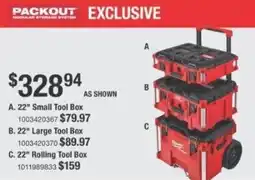 The Home Depot Small tool box offer
