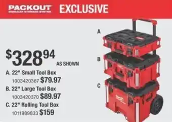The Home Depot Small tool box offer