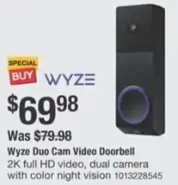 The Home Depot Wyze duo cam video doorbell offer