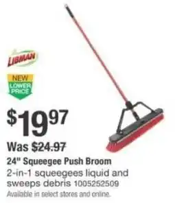 The Home Depot Libman squeegee push broom offer