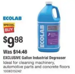 The Home Depot Ecolab gallon industrial degreaser offer