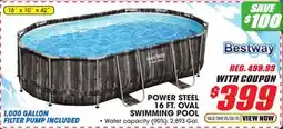 Big 5 Bestway Power/Steel Pro MAX 16'x 10'x 42 Oval Swimming Pool offer