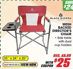Big 5 Black Sierra Mesh Backed Director's Chair offer