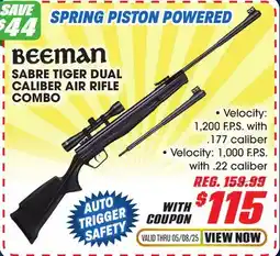 Big 5 Beeman Saber Tiger Dual Caliber Air Rifle Combo offer