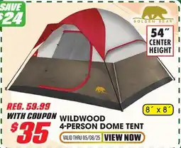 Big 5 Golden Bear Wildwood 4-Person Dome Tent offer