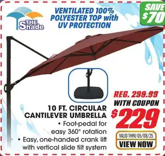 Big 5 The-Shade 10' Circular Cantilever Umbrella offer