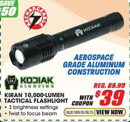 Big 5 Kodiak Kiran Rechargeable 10,000 Lumen Tactical Flashlight (13) offer