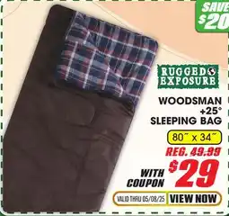 Big 5 Rugged Exposure Woodsman +25° Sleeping Bag offer