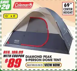 Big 5 Coleman Diamond Peak 5-Person Dome Tent offer