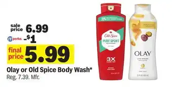 Meijer Olay or Old Spice Body Wash offer