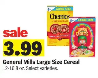 Meijer General Mills Large Size Cereal offer