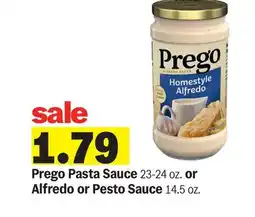 Meijer Prego Pasta Sauce 23-24 oz. or Alfredo or Pesto Sauce 14.5 oz offer