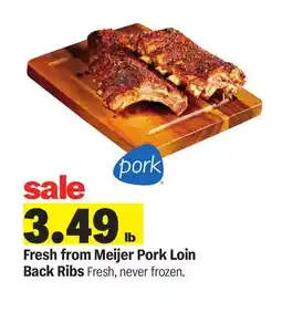 Meijer Fresh from Meijer Pork Loin Back Ribs offer