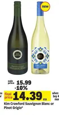 Meijer Kim Crawford Sauvignon Blanc or Pinot Grigio offer