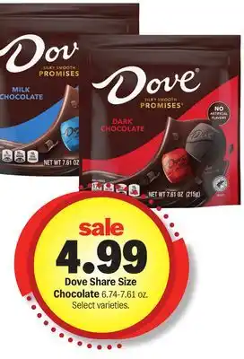 Meijer Dove Share Size Chocolate offer