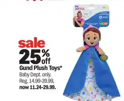 Meijer Gund Plush Toys offer