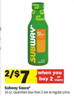 Meijer Subway Sauce offer