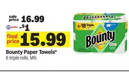 Meijer Bounty Paper Towels offer