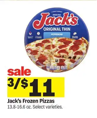 Meijer Jack's Frozen Pizzas offer