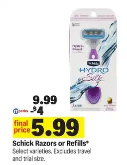 Meijer Schick Razors or Refills offer