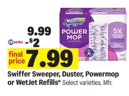 Meijer Swiffer Sweeper, Duster, Powermop or WetJet Refills offer