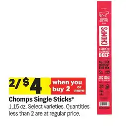 Meijer Chomps Single Sticks offer
