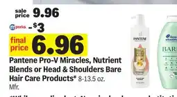 Meijer Pantene Pro-V Miracles, Nutrient Blends or Head & Shoulders Bare Hair Care Products offer