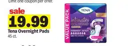 Meijer Tena Overnight Pads offer