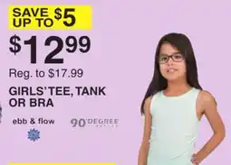 Dunham's Sports GIRLS' TEE, TANK OR BRA offer