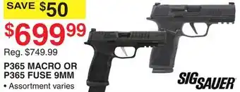 Dunham's Sports SIG SAUER P365 MACRO OR P365 FUSE 9MM offer