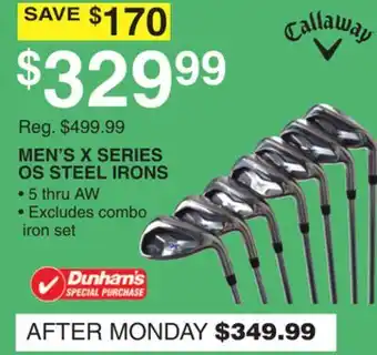 Dunham's Sports CALLAWAY MEN'S X SERIES OS STEEL IRONS offer
