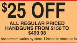 Dunham's Sports ALL REGULAR PRICED HANDGUNS offer