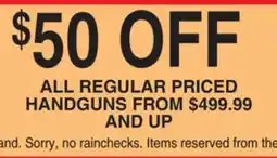 Dunham's Sports ALL REGULAR PRICED HANDGUNS offer