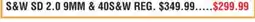 Dunham's Sports S & W SD 2.0 9MM & 40S&W offer