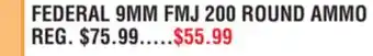 Dunham's Sports FEDERAL 9MM FMJ 200 ROUND AMMO offer