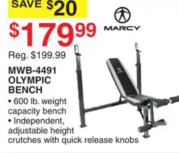 Dunham's Sports MARCY MWB-4491 OLYMPIC BENCH offer