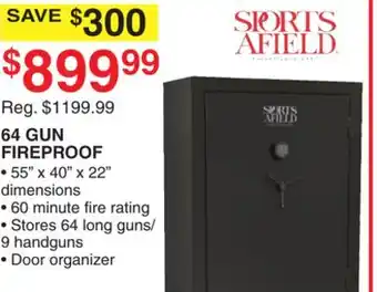 Dunham's Sports SPORTS AFIELD 64 GUN FIREPROOF offer