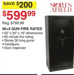 Dunham's Sports SPORTS AFIELD 30+4 GUN FIRE RATED offer
