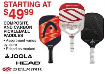 Dunham's Sports COMPOSITE AND CARBON PICKLEBALL PADDLES offer