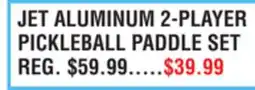 Dunham's Sports JET ALUMINUM 2-PLAYER PICKLEBALL PADDLE SET offer